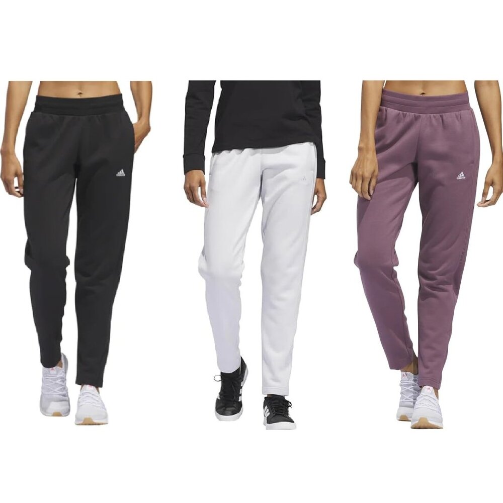 NWoT Adidas Women's Relaxed Fit Tapered Legs Fleece Pants XS-2XL $60 10HL273